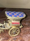 Brass Horse Cart Replica Metal Statue Study Table Vastu Decor Fengshui Idol — photo 5