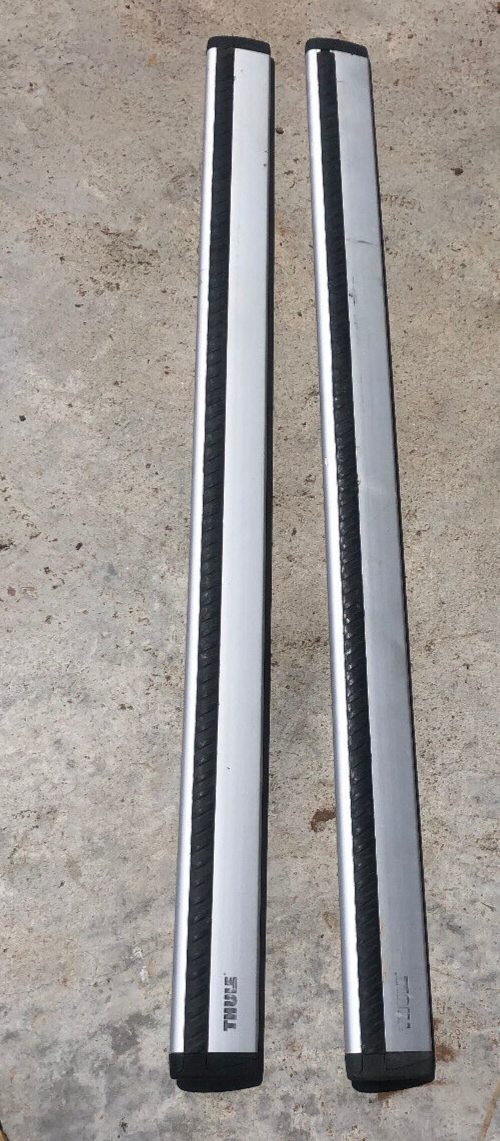 Thule Aeroblade Roof Rack Cross Bars ARB47 Silver 47" Length Aero Blade