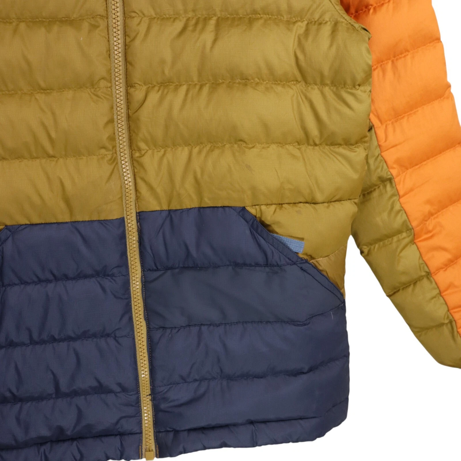 patagonia down insulated quilted striped jacket