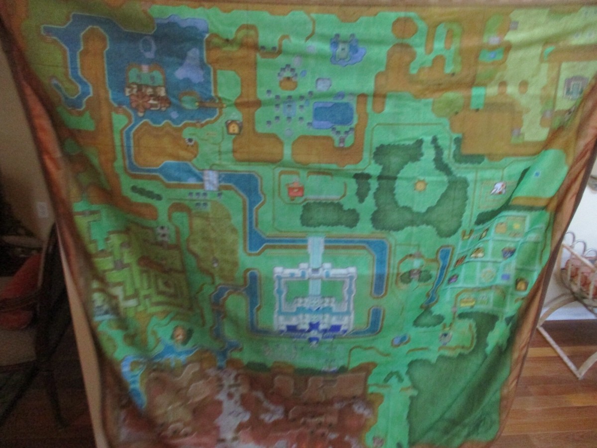 The Legend of Zelda A Link Between Worlds Hyrule Map Nintendo 3DS