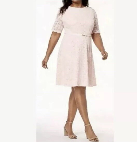 pink lace shift dress