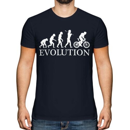 Bicicleta de Montaña Evolution Of Man Hombre Camiseta Regalo Top Ropa