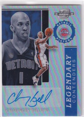 2019-20 Panini Contenders Optic NBA No. LC-CBL Chauncey Billups Auto Silver