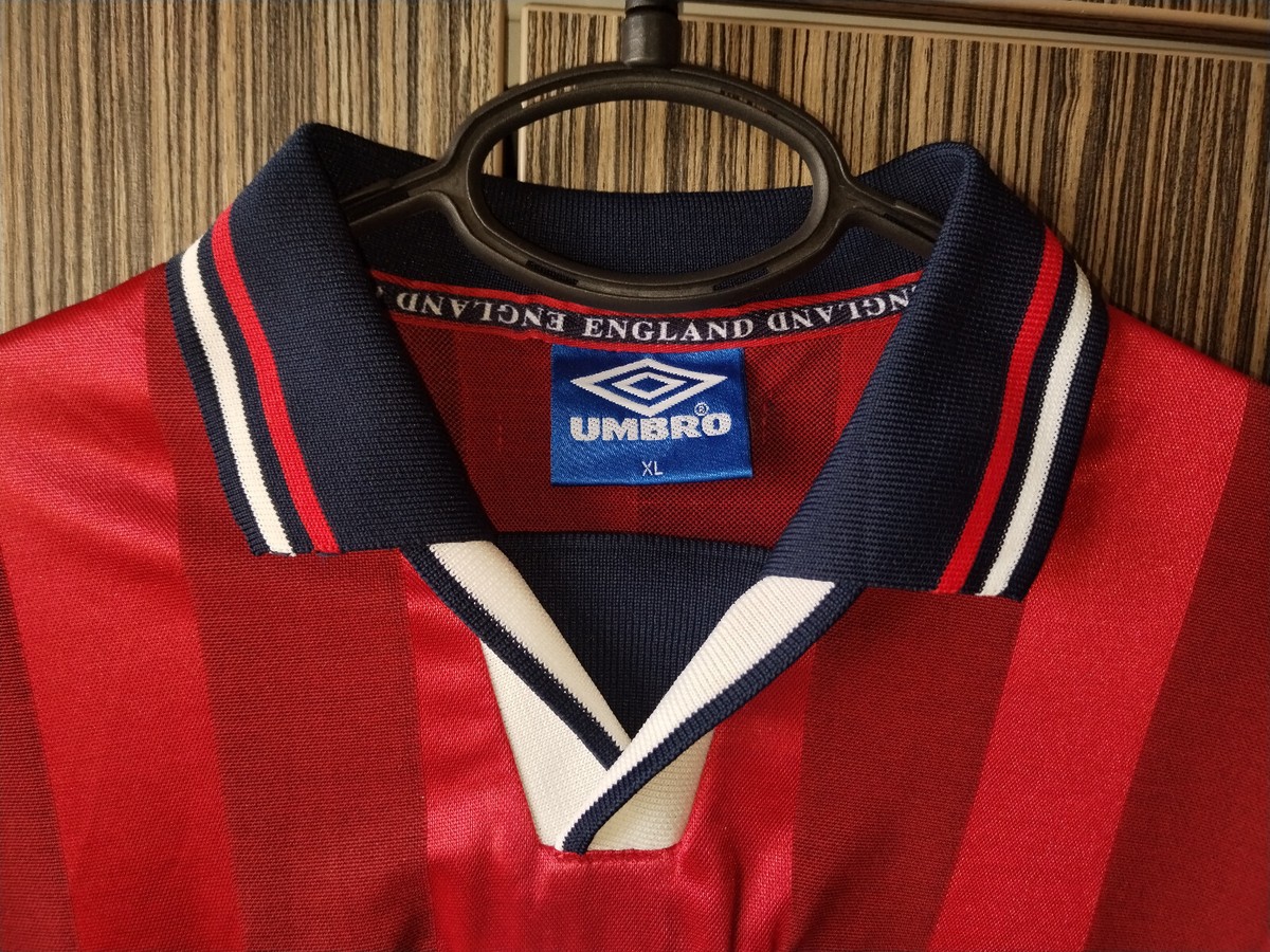 Maillot De Foot Angleterre Vintage 1997/1999 Umbro Away Taille XL - Collector !
