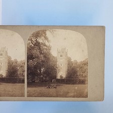 Ipswich Stereoview C1865 Real Photo Suffolk Freston Tower Victorian Men