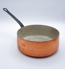 Ancienne casserole Sauteuse Cuivre étamé Ø 20cm TOURNUS France Bel état