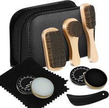 8 Pcs Shoe Shine Kit Leather Shoe Polish Brush Care Kit, Classic