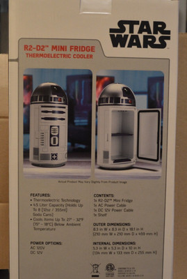 R2d2 Star Wars Mini Fridge Fits 8 12oz Cans Thermoelectric Cooler DISNEY