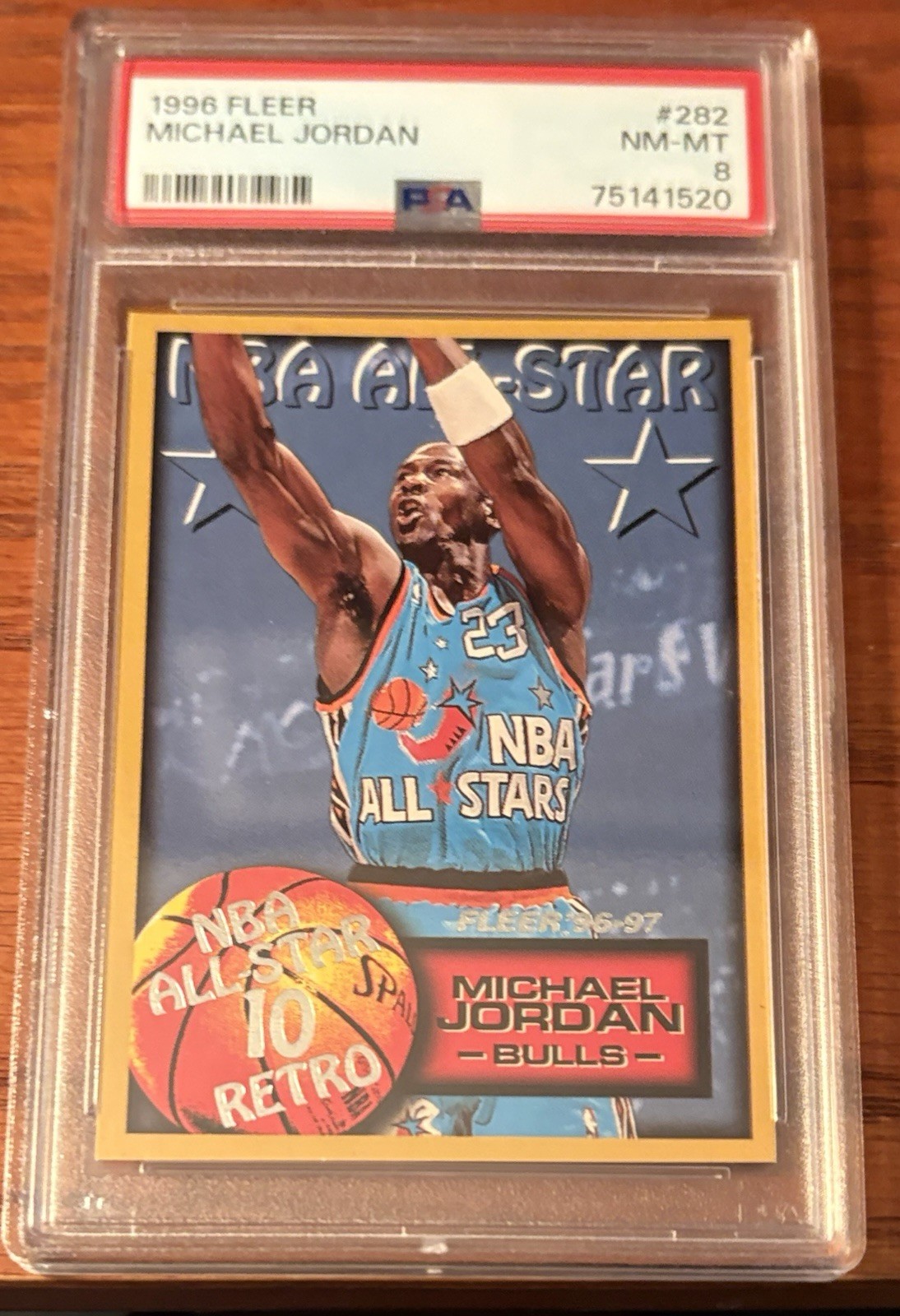 1996-97 Fleer NBA All-Star Retro Michael Jordan #282 PSA 8 view 1