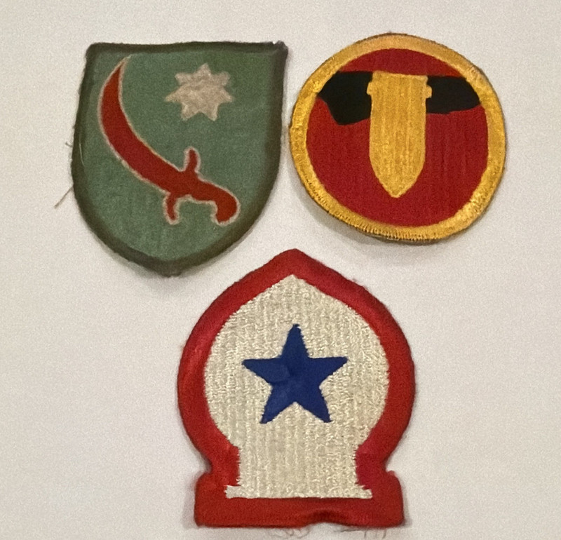 WW II Military Lot of 3 Patches Persian Gulf Hawaii North African Theatre 