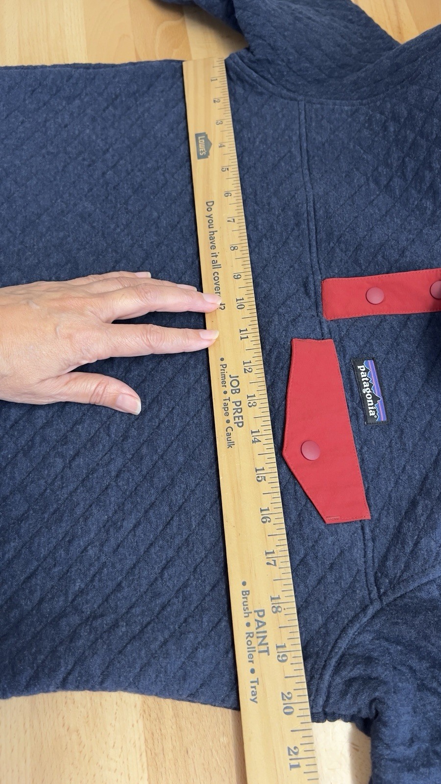 Patagonia Women's Organic Cotton Quilt Snap-T Pullover Navy/Magenta M Gorpcore thumbnail 10