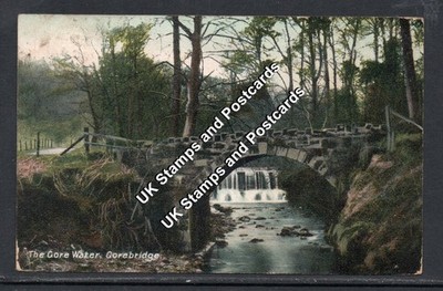 The Gore Water & Bridge Gorebridge Midlothian 1906 Postkarte POSTFREI (UK)