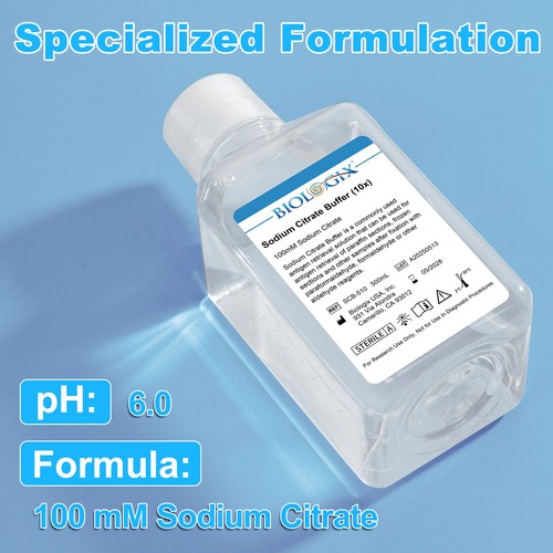Biologix® Sodium Citrate Buffer (10X), PH6.0, 500mL/ Bottle, 10 Bottles/Case - Picture 4 of 11
