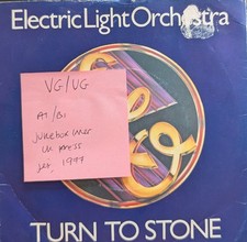 Electric Light Orchestra Turn To Stone Vinyl Record 7" VG/VG UP36313 1977