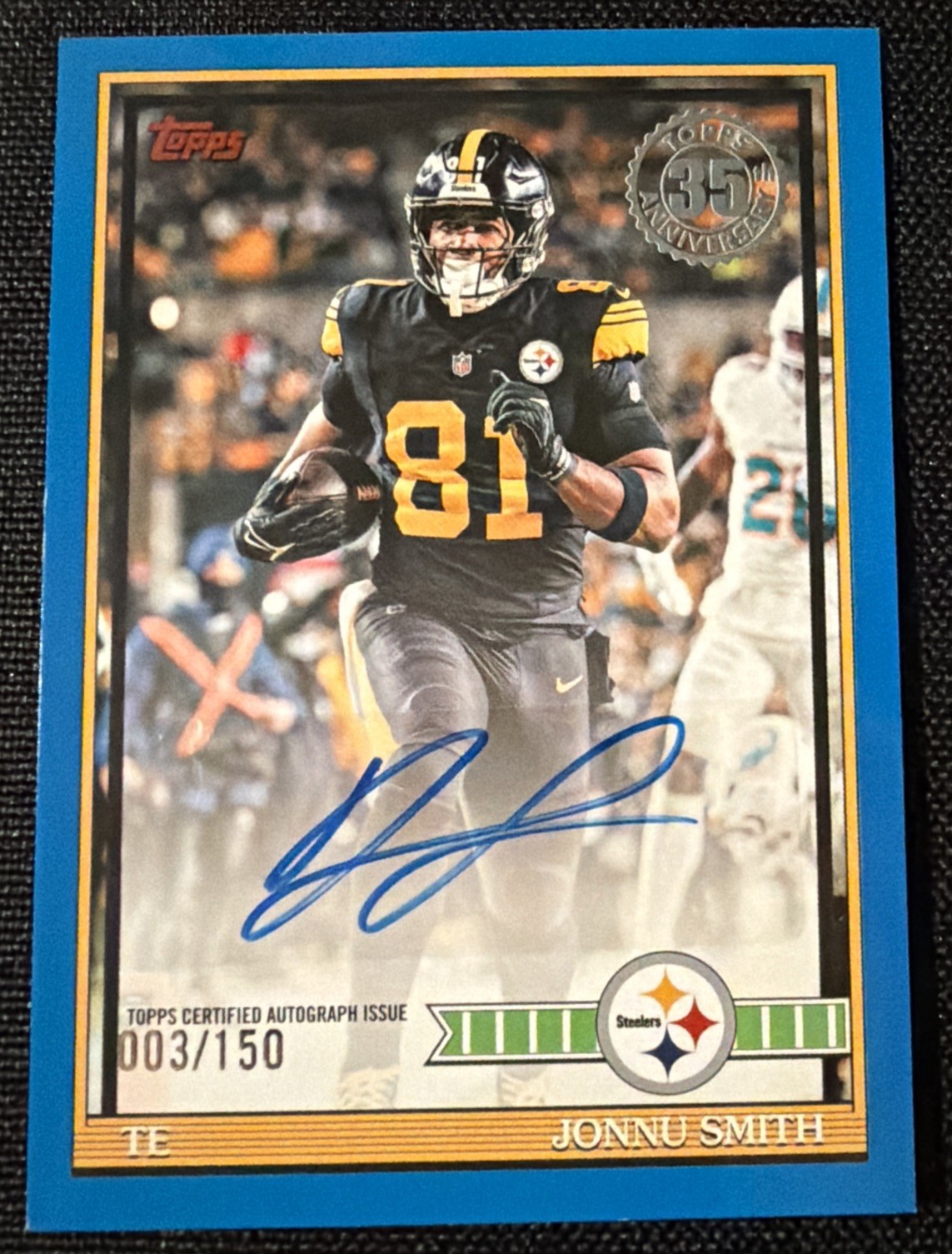Jonnu Smith 1991  #/150 Auto 2026 Topps Flagship Steelers 91AC-JSM🚀