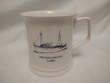 HQS WELLINGTON, LONDON tankard shaped Mug Fine China Mayfair, Staffordshire