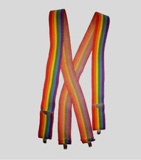 Vintage Honcho 2" Wide Suspenders Wide Rainbow Pride LGBTQ Mork Mindy 70s 80s