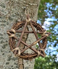 Miniature Pentacle/Pentagram Wreath - Wicca Witchcraft Pagan Five Elements 