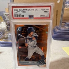 2022 Topps Bowman Chrome Draft Harry Ford BDC-137 Orange /25 Mariners PSA 9