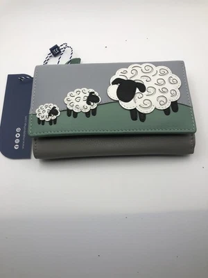 Mala Leather Valais Sheep Tri Fold Purse