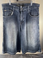 South Pole Men s Y2K Baggy Medium Wash Blue Denim Shorts Sz 38