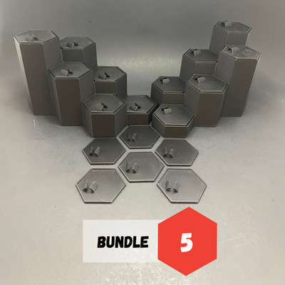 Action Figure Display Stands Hex Solution Bundles   3D Printed Multi-Tier Risers