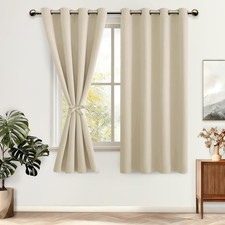 Opaque curtains blackout curtains with eyelets 2 pieces thermal curtain fo...