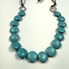 Stella & Dot Demi Turquoise Necklace Silver R...
