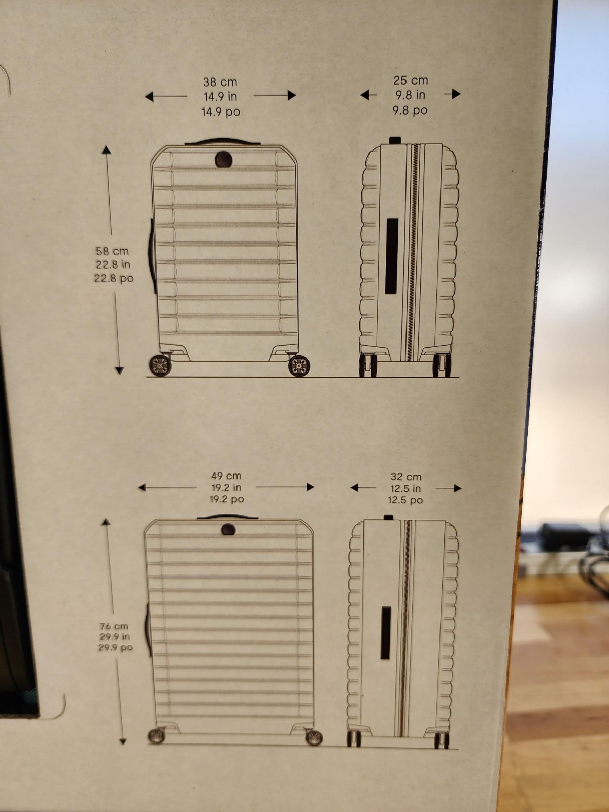 2 PCE GREEN Delsey Helium Edge Hardsided Luggage Suitcase Set Bags Carryon Check