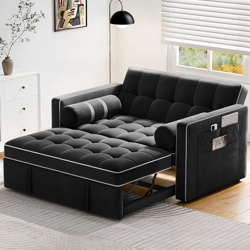 3 in 1 Convertible Sleeper Sofa Bed,Pull Out Couch for Living Room with USB Port - Picture 8 of 8