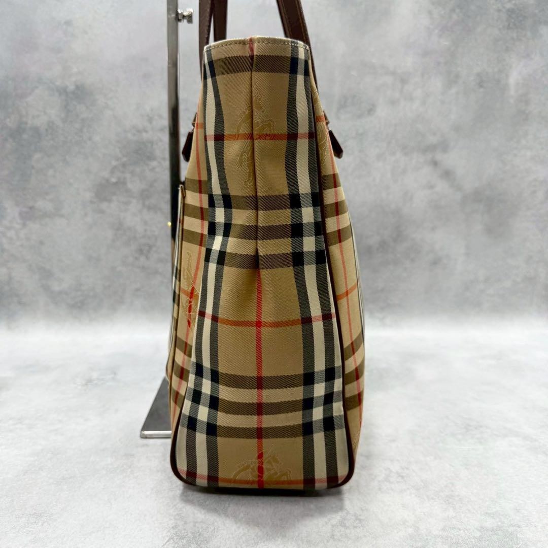 Rare Burberry Tote Bag Novacheck Horse Logo Canvas | eBay