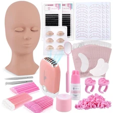 152 PCS Eyelash Extension Kit with Lash Mannequin Head, Lash Training Kit for...