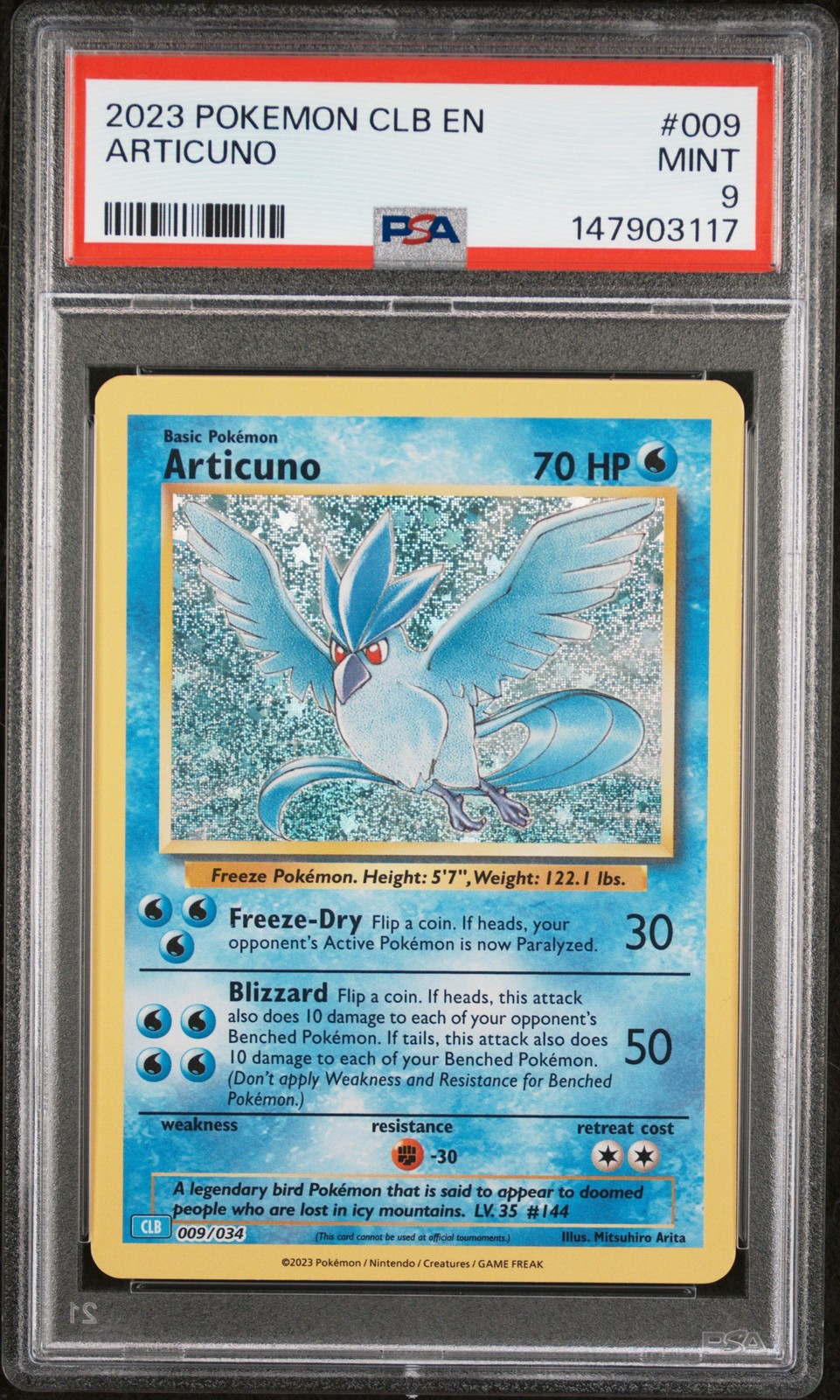 ARTICUNO 009 Pokemon PSA 9