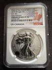 2019-W Enhanced Reverse Proof Silver American Eagle Pride of Two Nations PF70
