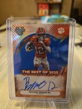 2025 Bowman's Best U - Best of 2025 Autographs Bryant Wesco JR, Clemson 150/150!