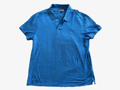 Lknw VILEBREQUIN Pyramid Linen Jersey POLO SHIRT in Blue Melange Sz-L $220 MLP