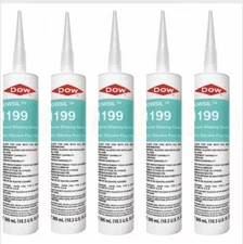 Lot Of 5 Dowsil 1199 Clear Silicone  Window Glazing  Sealant 10.3 Oz Great Price