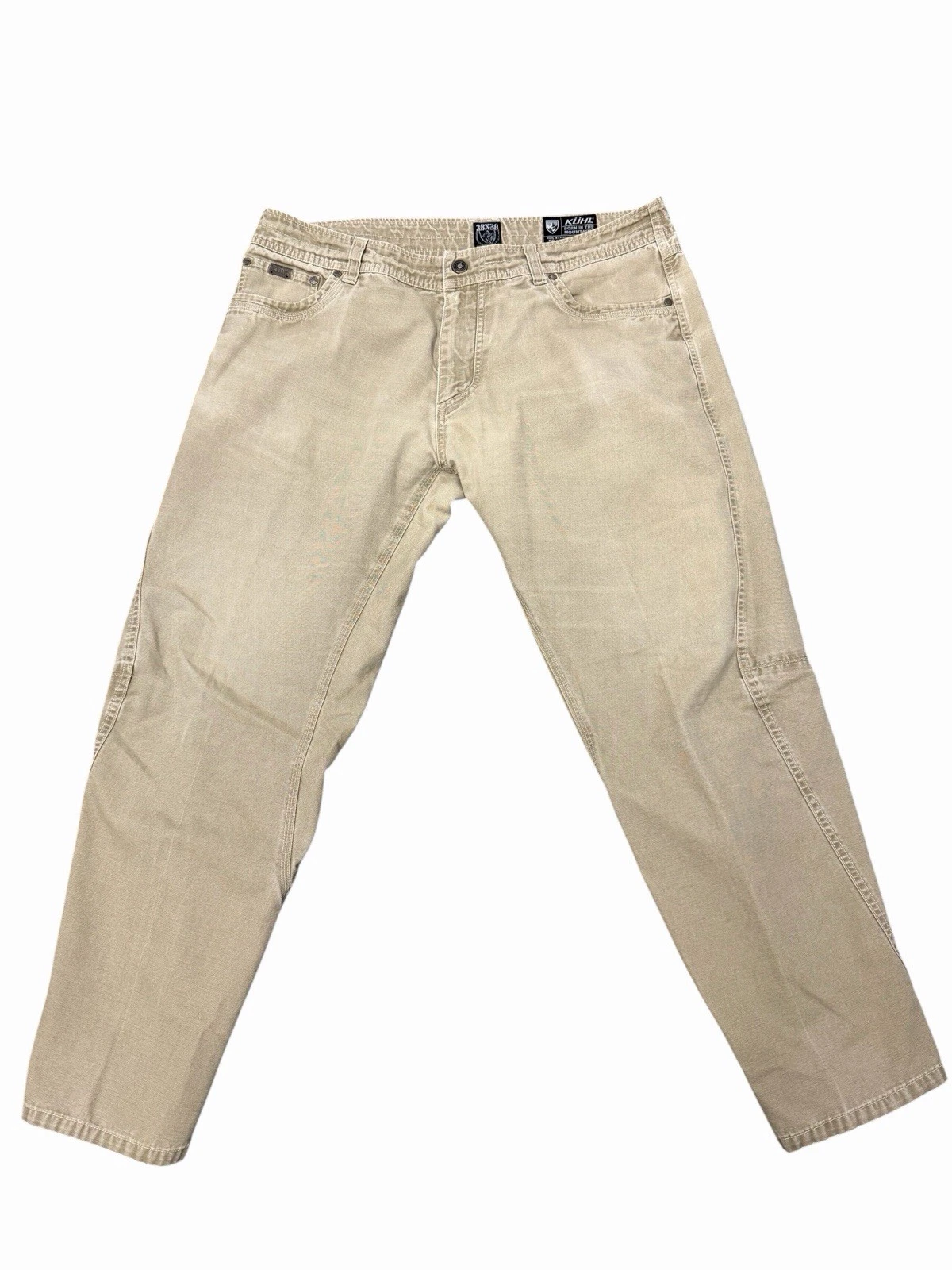 KUHL Outdoors Patina Dye Vintage Hiking Pants Outkast Mens Khaki Size 38x30