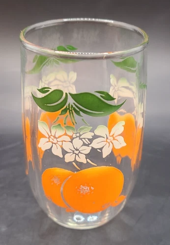 Vintage Anchor Hocking 4" 80s Orange Blossom Juice Glass Excellent Condition