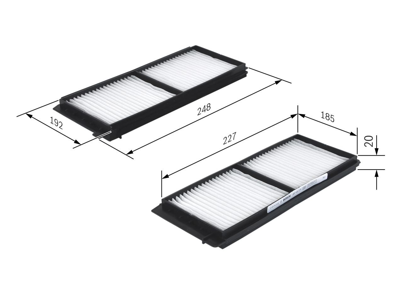 Cabin filter Particulate Filter 1 987 432 275 BOSCH for MAZDA 2 - Image 46