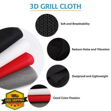 Black Speaker Grill Cloth Acoustic Fabric 30x54 Inch Repair
