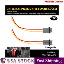 12v Pigtail Wire Female Socket 194 T10 168 License Plate Tag Light Bulb Replace 12v Pigtail Wire Female Socket 194 T10 168 License Plate Tag Light Bulb Replace