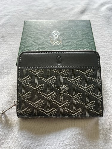 Goyard Porte-monnaie Matignon Zip Up Mini Wallet Gray