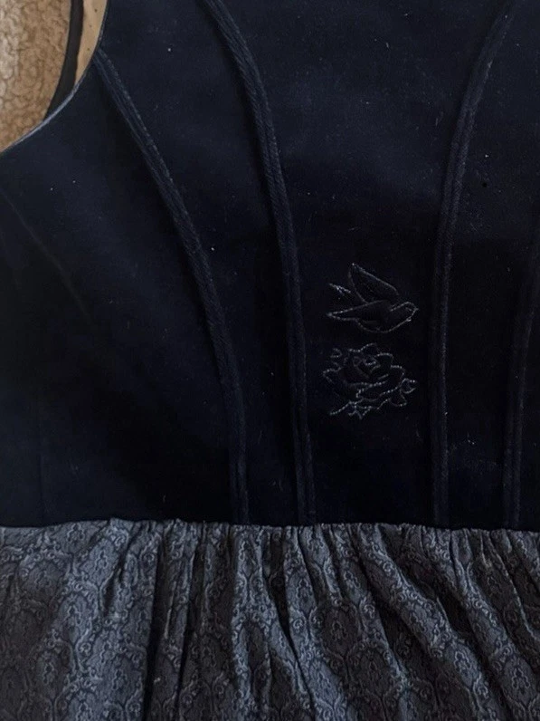 Lodenfrey Dirndl 34 Samt Dunkelblau - Bild 4 von 4