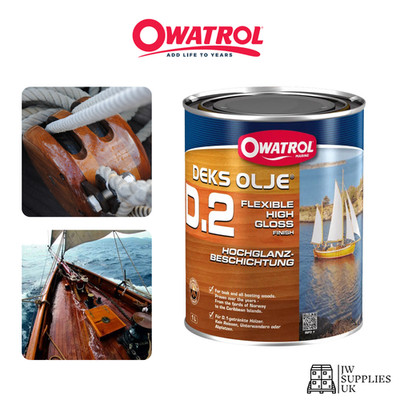 Owatrol Deks Olje D2 Clear Wood Varnish 1L - Perfect for Marine & Boat use