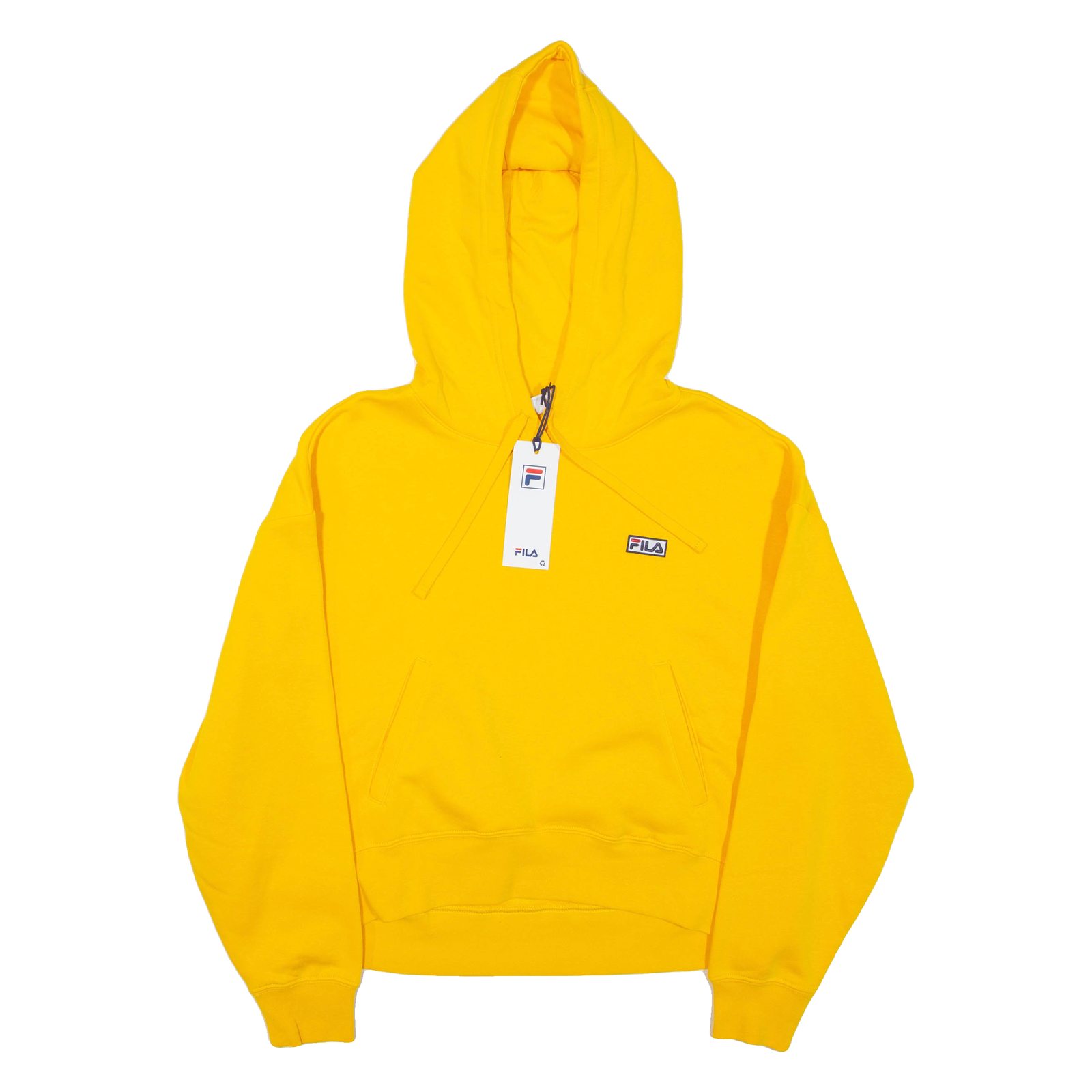 FILA Cropped Felpa Donna Giallo con Cappuccio M