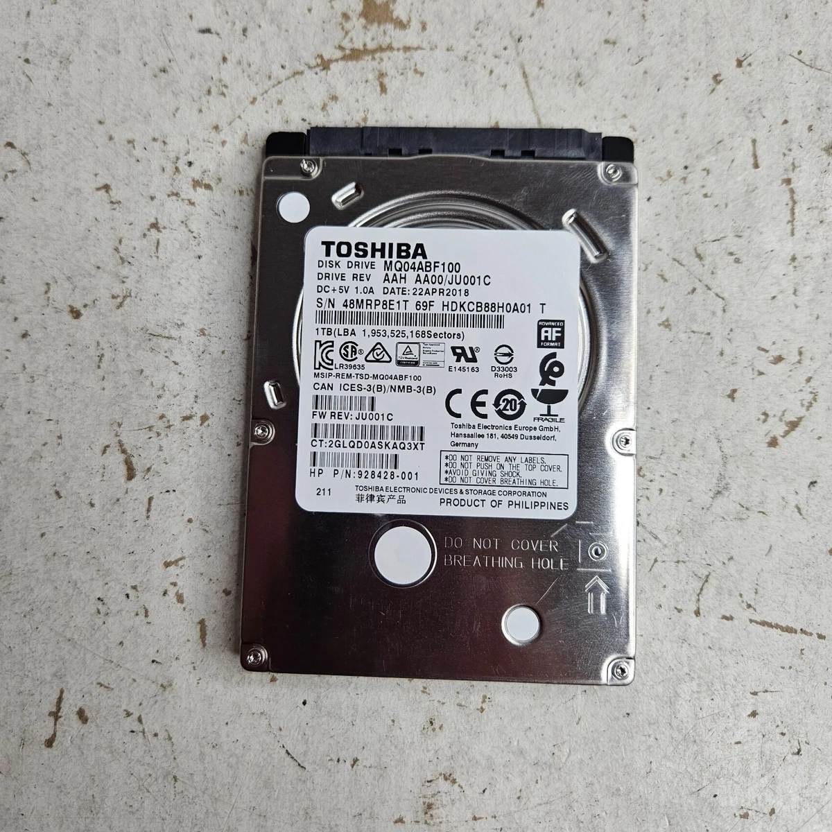 Toshiba 1 TB Internal Hard Disk Drives for sale | eBay