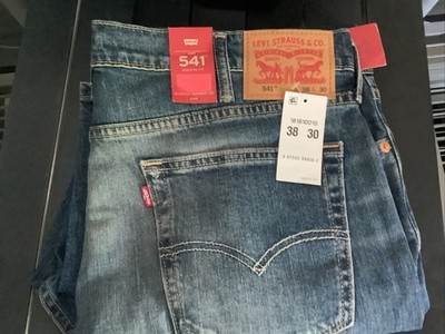 Levi's 541 Athletic Taper Jeans Men's 38x30 Blue Medium Wash Stretch Denim