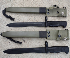 (1) SPANISH BOLO FIGHTING KNIFE CETME FR8 BAYONET M1964 w/ SCABBARD