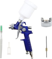 Hvlp Spray Gun 0.8mm Nozzle Gravity Feed Automotive Paint Gun 125cc Kit